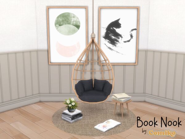 Cozy Book Nook Set Sims 4 CC