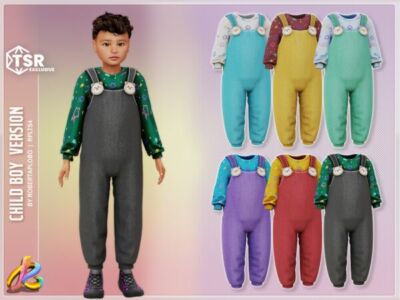 Stylish Boy Outfit 298 for Kids Sims 4 CC