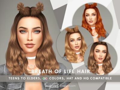 Breath Of Life Hair Sims 4 CC