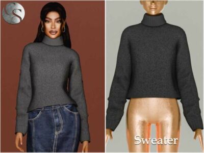 Briana Turtleneck Sweater by Camuflaje Sims 4 CC