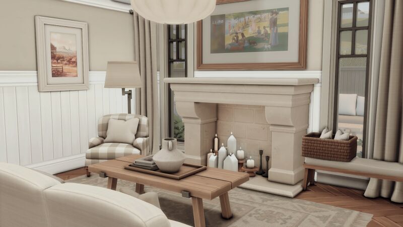 sims 4 cc bright family room with dining table by bojanasimsyt 2