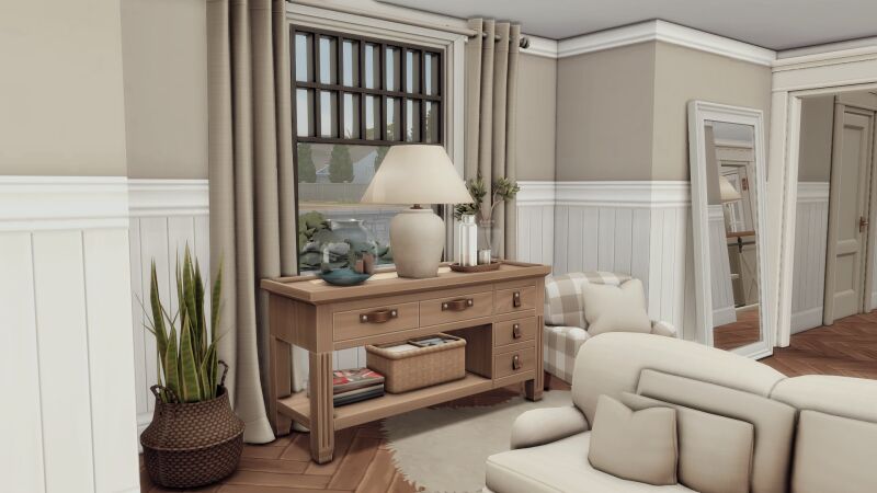 sims 4 cc bright family room with dining table by bojanasimsyt 3