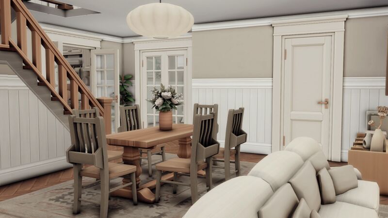 sims 4 cc bright family room with dining table by bojanasimsyt 5