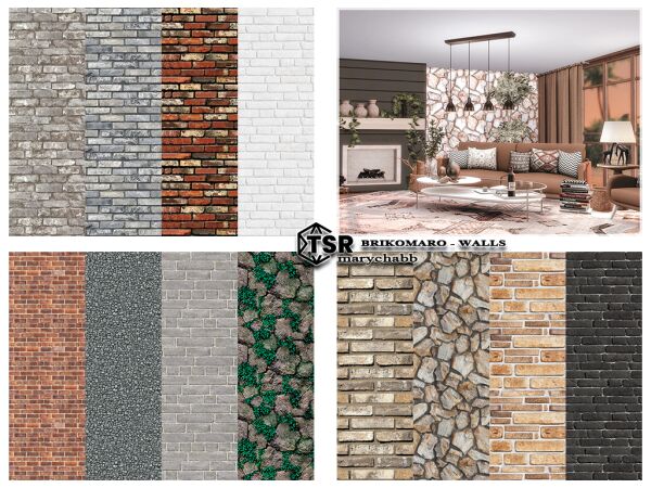 Brikomaro – Walls Sims 4 CC