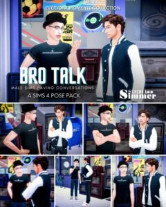 Bro Talk – Male Sims Having Conversations Pose Pack Sims 4 CC