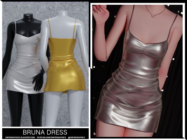 Bruna Dress Sims 4 CC