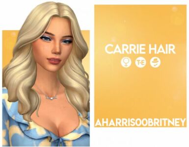 Carrie Hair by Aharris00Britney Sims 4 CC