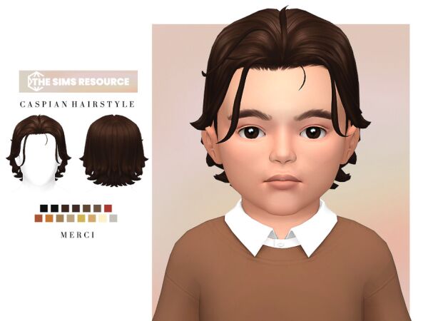 Caspian Hairstyle for Toddlers Sims 4 CC