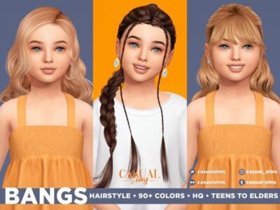 Bangs Pack Collab II for Children – Casualsims X Sonyasims Sims 4 CC