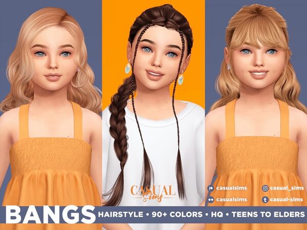 Bangs Pack Collab II for Children – Casualsims X Sonyasims Sims 4 CC