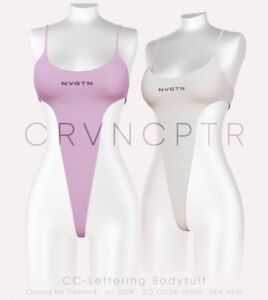 Stunning CC-Lettering Bodysuit Sims 4 CC