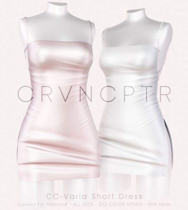 Stylish CC-Varia Short Dress Sims 4 CC