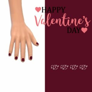 Cute Valentine Nails for Kids Sims 4 CC