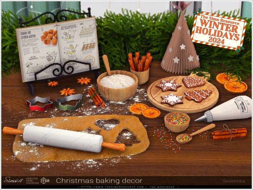 Charming Christmas Baking Decor Sims 4 CC