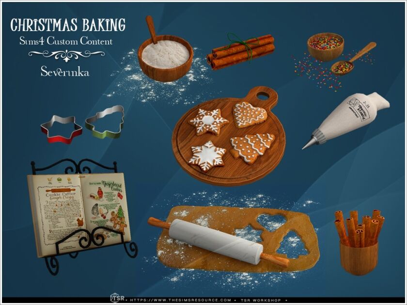 sims 4 cc christmas baking decor 2