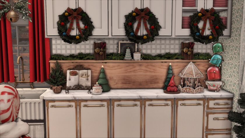 sims 4 cc christmas kitchen 2