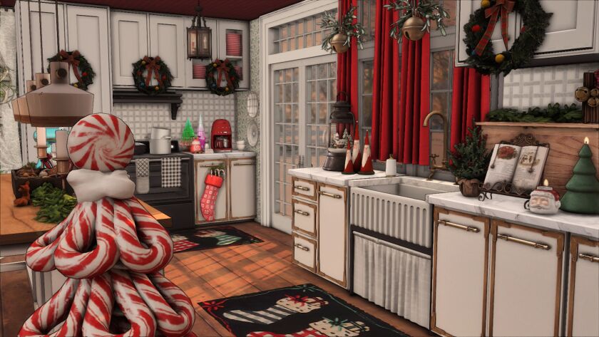 sims 4 cc christmas kitchen 3