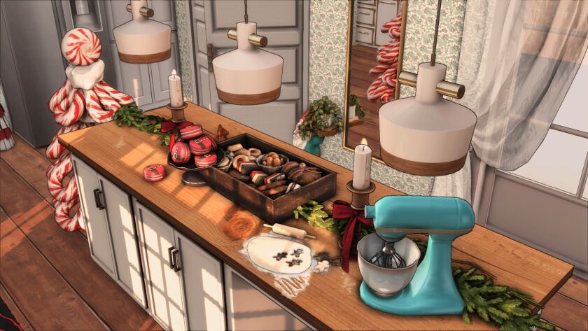 sims 4 cc christmas kitchen 5