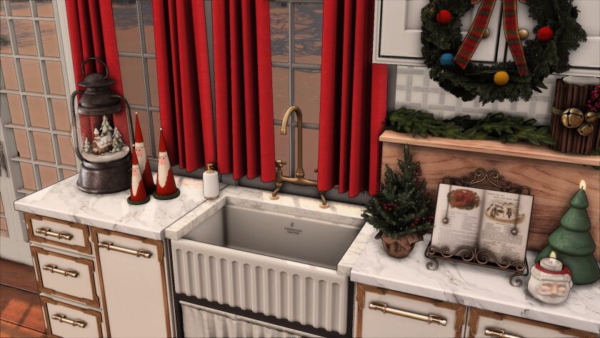 sims 4 cc christmas kitchen 8