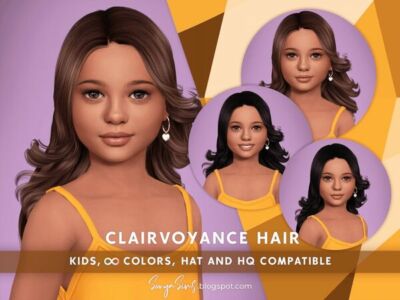 Cozy Wavy Hair for Kids Sims 4 CC