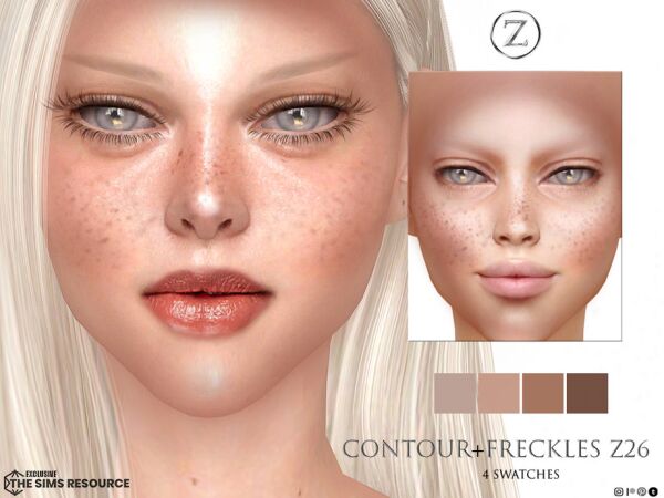 Contour+Freckles Z26 By Zenx Sims 4 CC