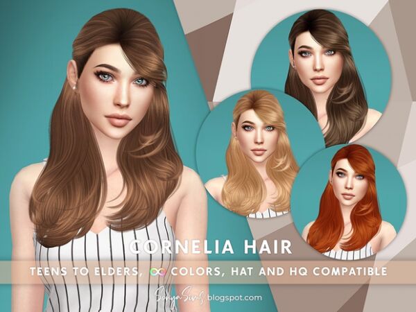 Cornelia Hair: New Tied Hair for Sims Sims 4 CC