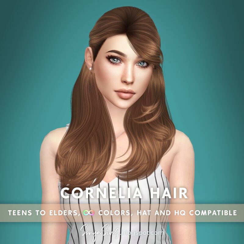 sims 4 cc cornelia hair 2