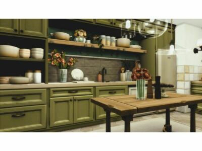 Charming Country Cottage Kitchen Sims 4 CC