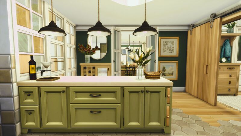 sims 4 cc country cottage kitchen by s0yalikejazz 4