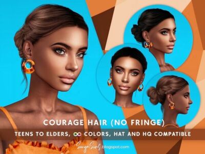 Courage Hair without Bangs Sims 4 CC