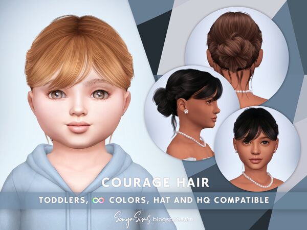 Courage Hair for Toddlers Sims 4 CC