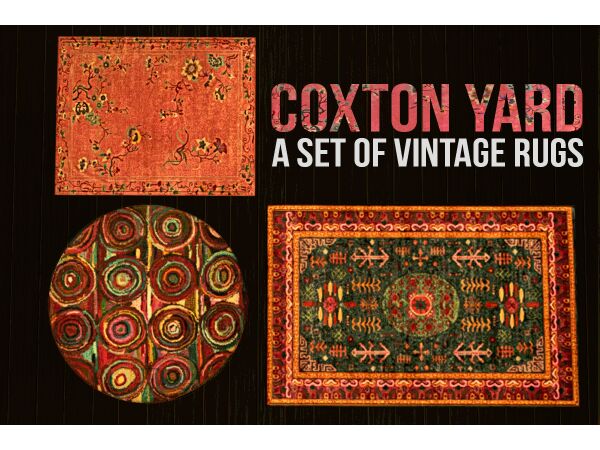 Coxton Yard – A Set of Vintage Rugs by Sorokacc Sims 4 CC