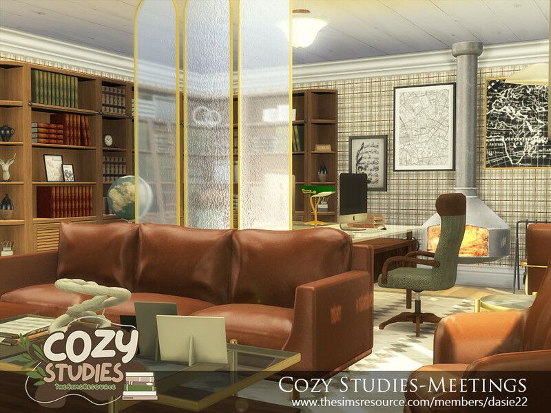 Cozy Studies-Meetings Sims 4 CC