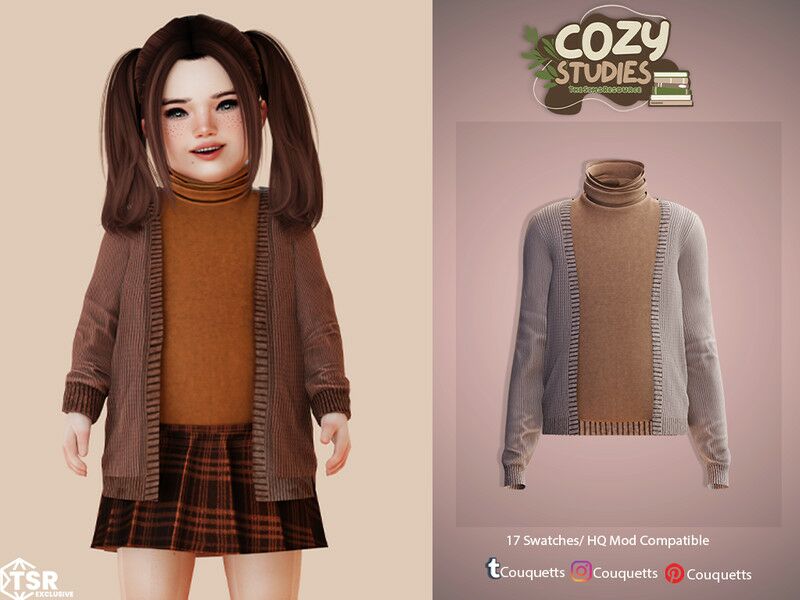 Cozy Studies Sophie Set Top for Toddlers Sims 4 CC