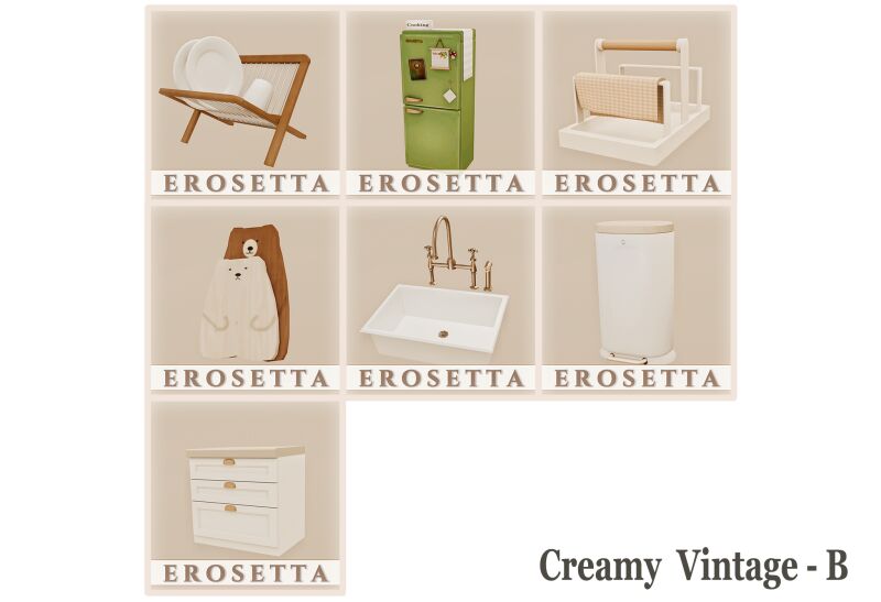 sims 4 cc creamy vintage set b by erosetta sims 2