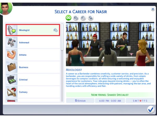 Custom Active Careers 1.1.0 Sims 4 CC