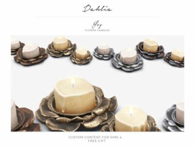 Dahlia JOY Flower Candles – Perfect Gift Sims 4 CC