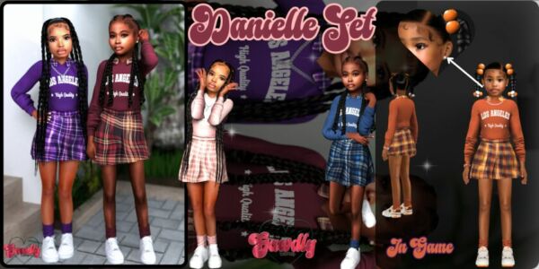 Stylish Danielle Set for Kids Sims 4 CC