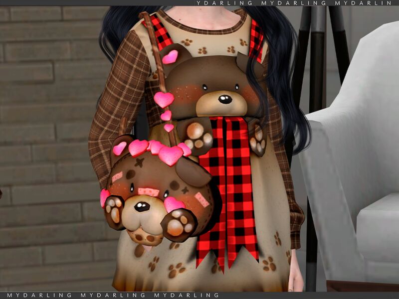 sims 4 cc darling bear tote bag child by mydarling20 2