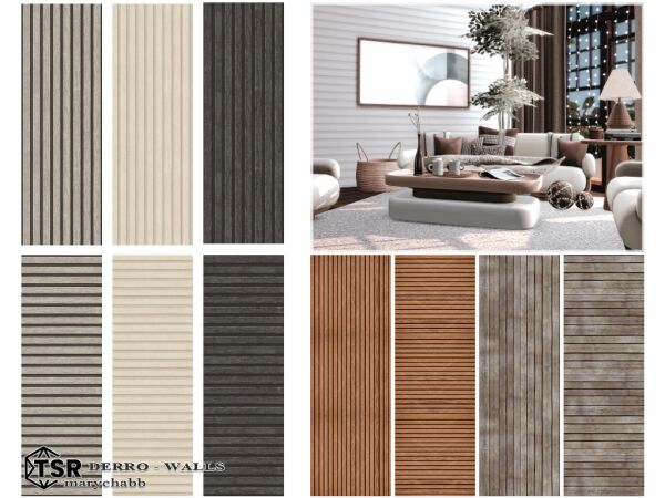 Derro – Stylish Wall Panels Sims 4 CC