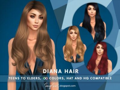 Diana Hair Sims 4 CC