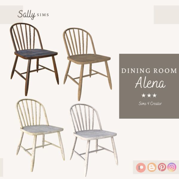 Stylish Alena Dining Room Chair Sims 4 CC