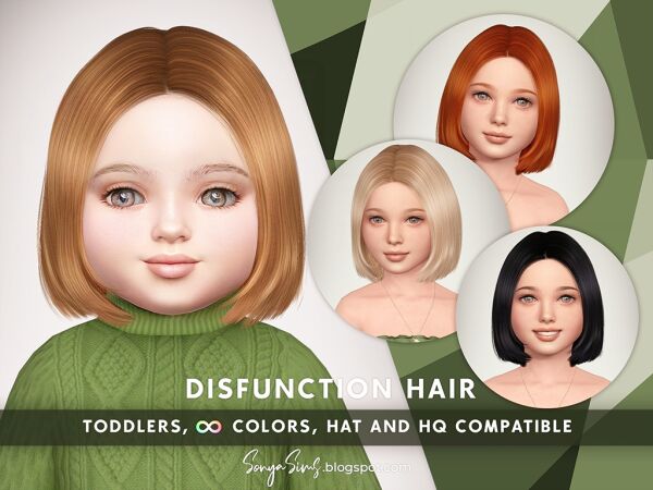 Disfunction Hair for Toddlers Sims 4 CC