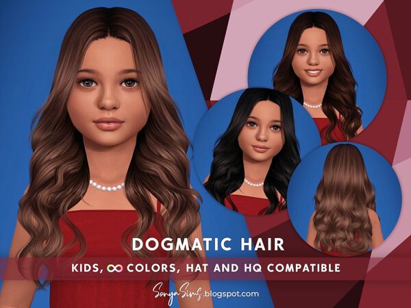 Dogmatic Hair for Kids Sims 4 CC