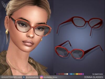 Stylish Donna Glasses for Your Sims Sims 4 CC