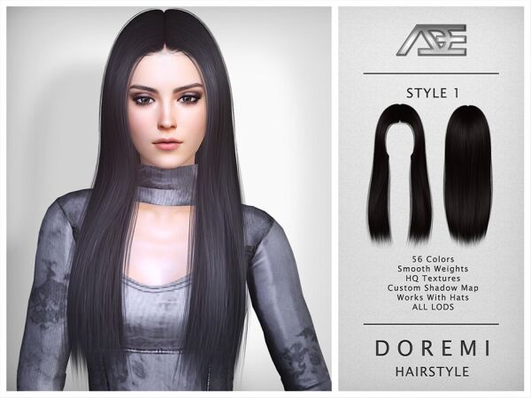 Doremi – Style 1 Hairstyle by Ade_Darma Sims 4 CC