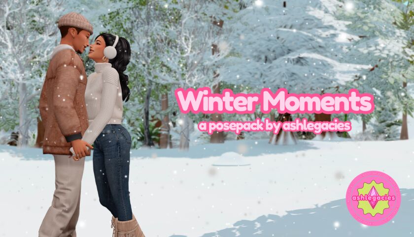 Winter Moments Posepack Sims 4 CC