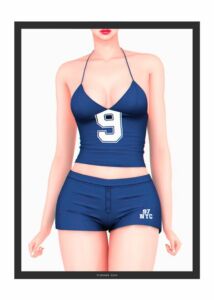 Stylish Drip Top and Shorts Sims 4 CC