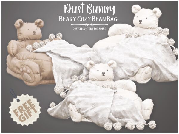 Dust Bunny Bears Cozy Bean Bag Sims 4 CC