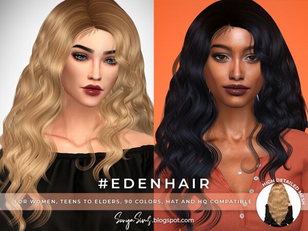 Eden Hair Sims 4 CC